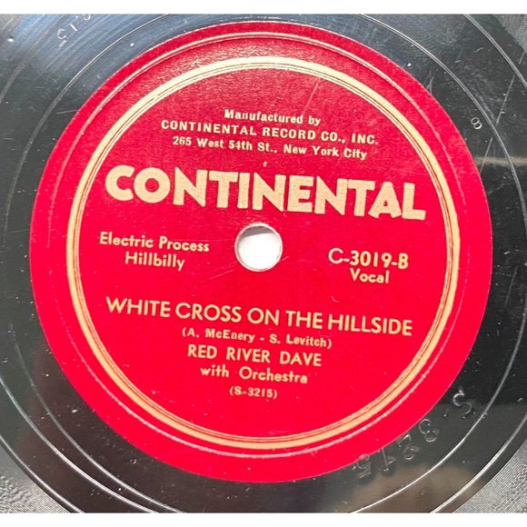 Lot of 3 Red River Dave 10" Records 78RPM Continental 5048 3017 3019 Country - Picture 6 of 9